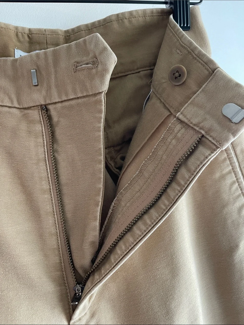 UNIQLO x Ines de la Fressange Tan Wide Leg Cotton Trousers French Girl Classic - Picture 4 of 16